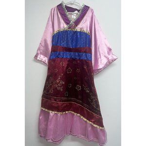 Disney Store Mulan Halloween Costume Dress Up Girls Size 7 8 Cosplay Kimono